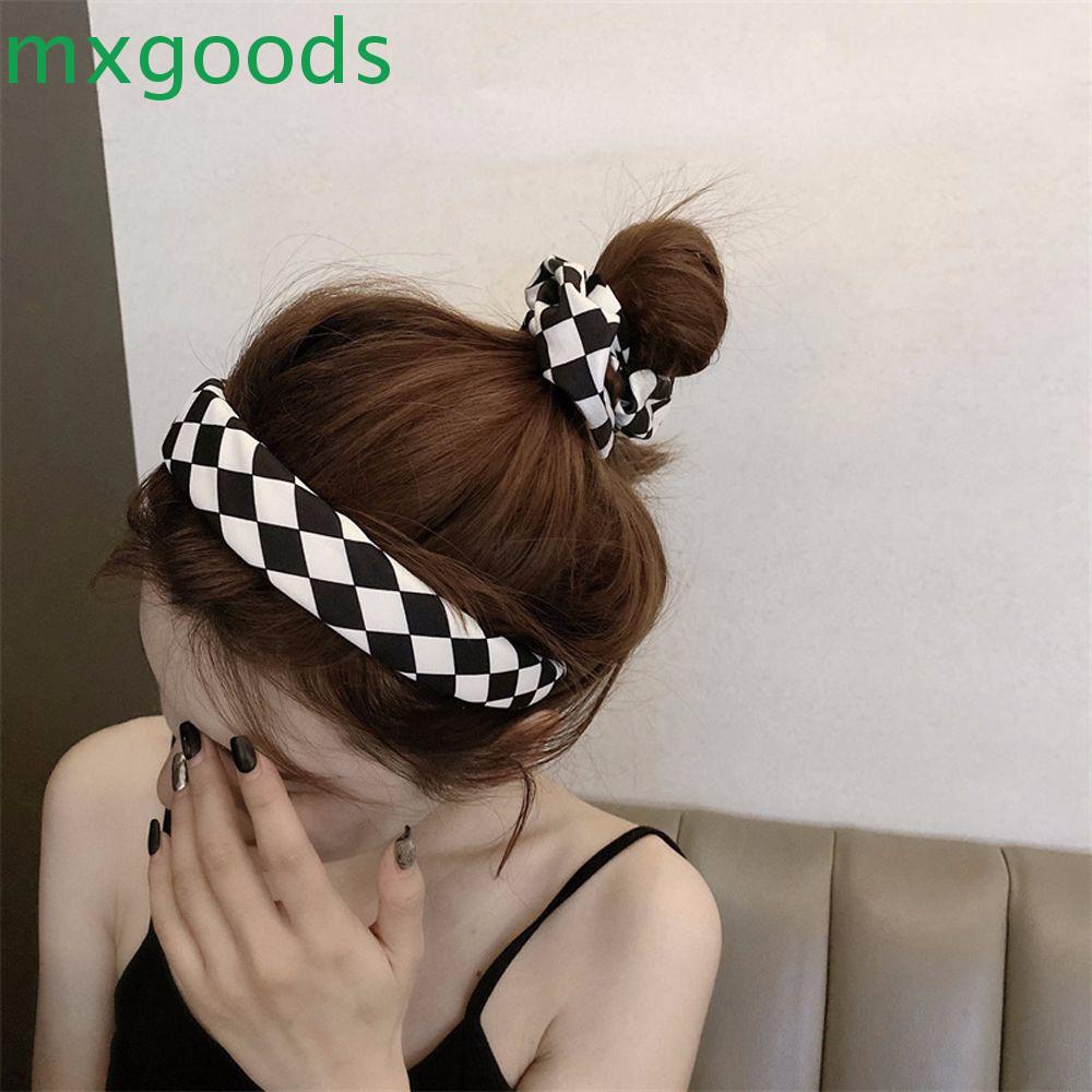 MXGOODS Băng Đô Cài Tóc Bản Rộng Co Giãn Phong Cách Hàn Quốc Cổ Điển Thời Trang Cho Nữ