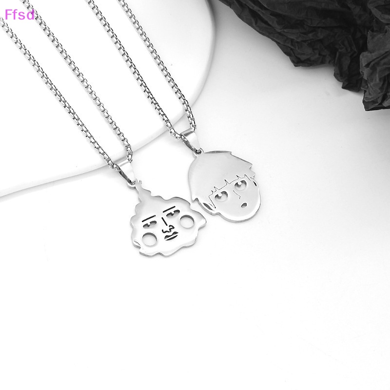 {Ffsd} Vòng cổ Bằng Thép Titan 100 Mặt Hình Mob Shigen Dimple Anime Mob Psycho Làm Quà Tặng Cho Cặp Đôi