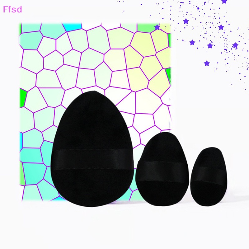 {Ffsd} Set 1 / 3 Bông Mút Trang Điểm Bằng Cotton Cỡ Vừa Và Nhỏ Không Góc Chết