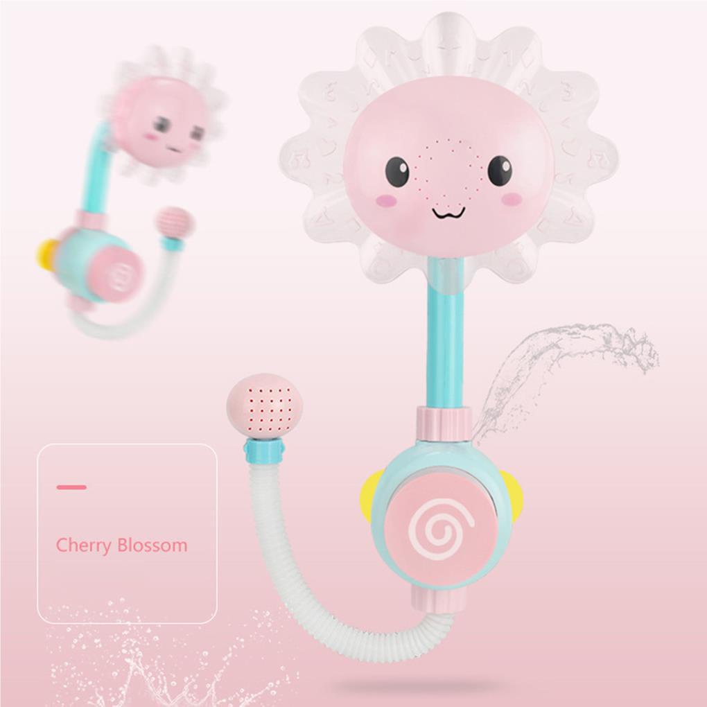 (runbu) Đồ Chơi Bồn Tắm Hoa Hướng Dương Dạng Gập Có Vòi Phun Nước Cho Bé