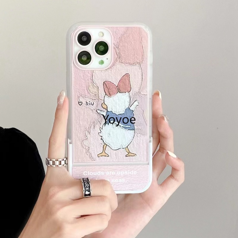 Ốp Điện Thoại Dẻo Họa Tiết Hoạt Hình Chú Vịt Dễ Thương Chống Rơi Cho iPhone 14 13 12 11 Pro Max XS X XR SE 7 8 Plus
