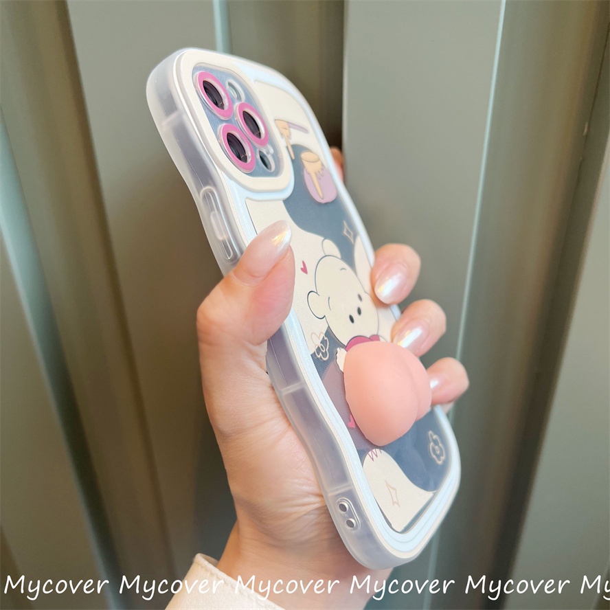 Ốp Điện Thoại Silicone Mềm Chống Sốc In Hình Mông Quả Đào Cho iPhone 11 12 13 14 Pro Max X Xr Xs 8 7 6 Plus SE 2020