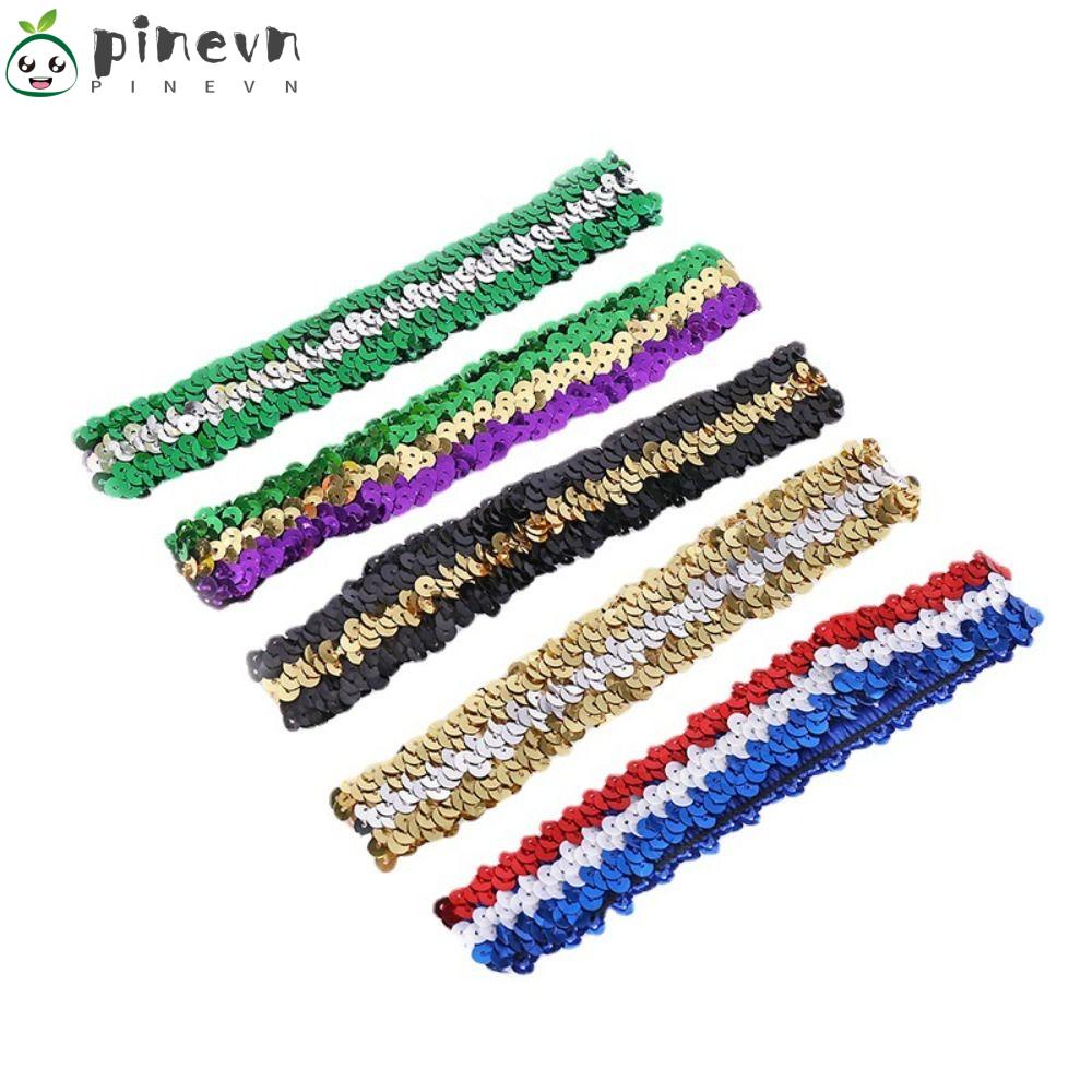 PINEVN Set 5 Băng Đô Cao Su Co Giãn Màu Sắc Kẹo Ngọt Dành Cho Nữ Tập Yoga