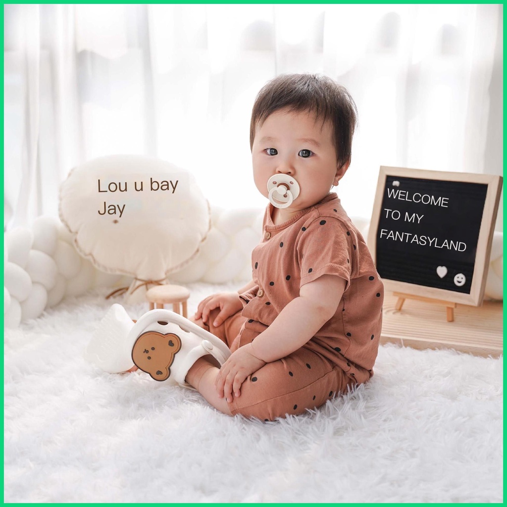 Xăng đan Đế Mềm Thiết Kế Đục Lỗ Đơn Giản Thời Trang Mùa Hè Hàn Quốc Cho Bé