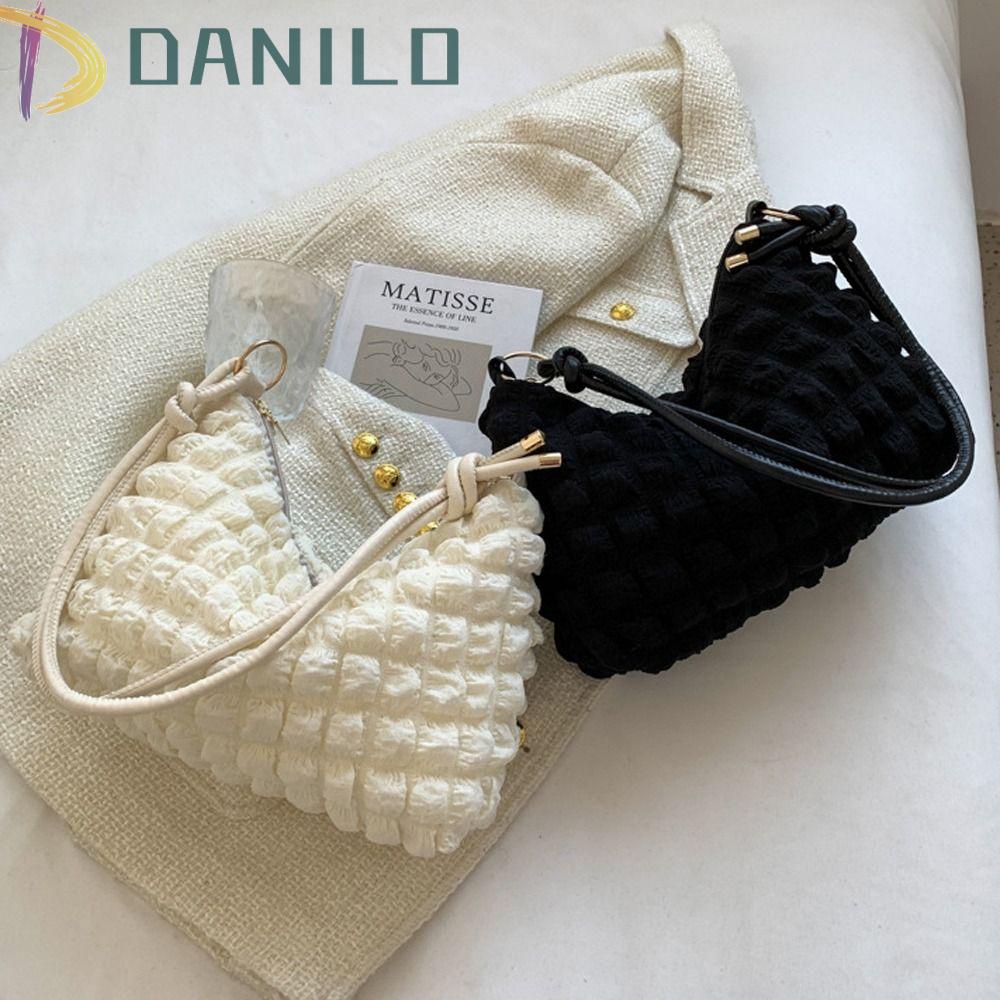 DANILO Túi Xách Sức Chứa Lớn Họa Tiết Kẻ Sọc Thanh Lịch Cho Nữ