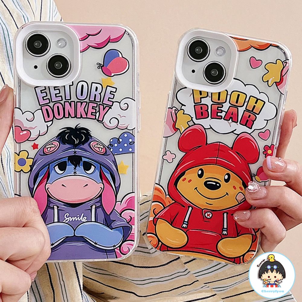 Ốp Điện Thoại TPU Mềm Chống Sốc In Hình Gấu Pooh Thời Trang 3 Trong 1 Cho iPhone 14 13 12 11 Pro Max X XR 8 7 Plus