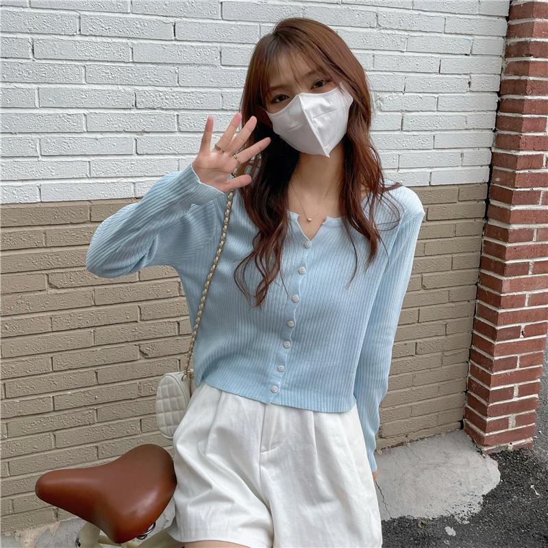 Áo Khoác Cardigan Dệt Kim Mỏng Tay Dài Chống Nắng Màu Trắng Thời Trang Mùa Hè Hàn Quốc Mới Cho Nữ