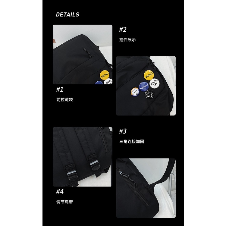 Ba Lô Đi Học / Du Lịch Sức Chứa Lớn Bằng Nylon Phong Cách Hàn Quốc Hàng Mới