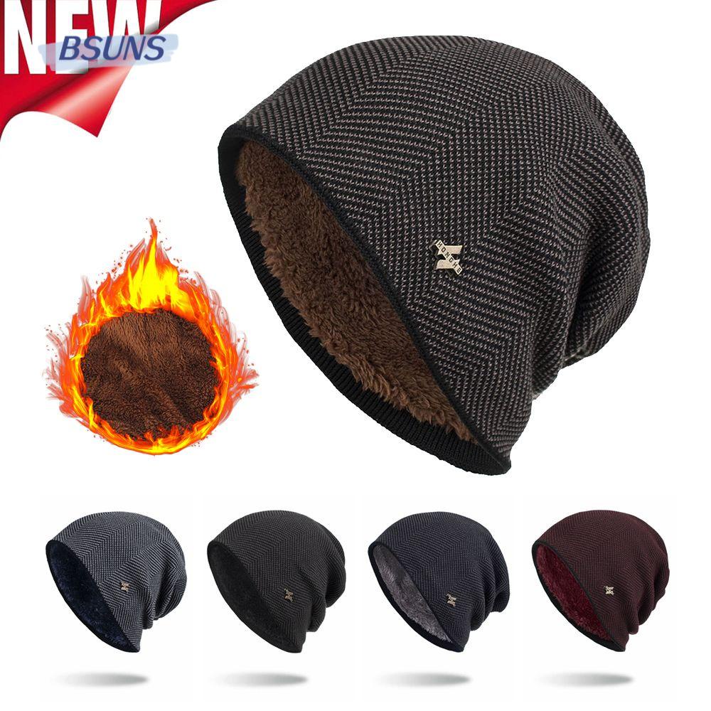 BSUNS Mũ Beanie Nam Vải Nỉ Dày Dặn In Hình Đầu Lâu Cá Tính