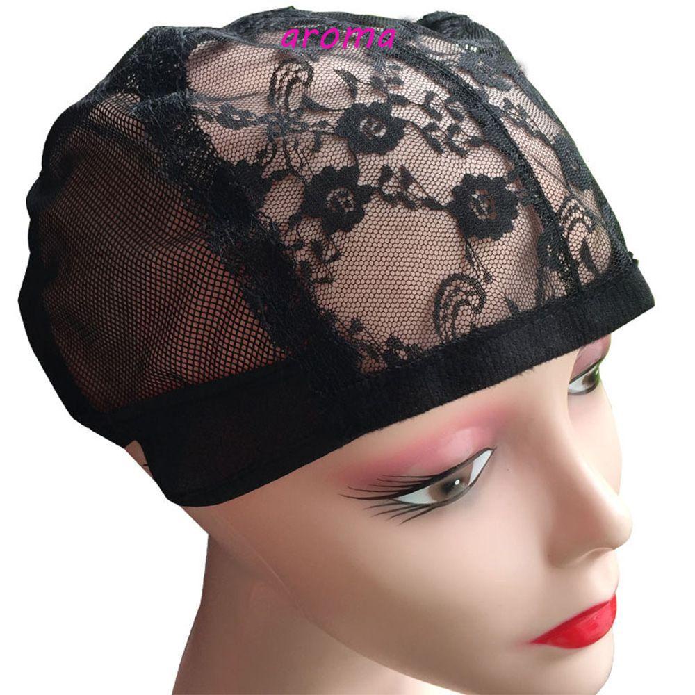 AROMA Mũ Lưới Đội Tóc Giả Màu Đen Có Thể Điều Chỉnh