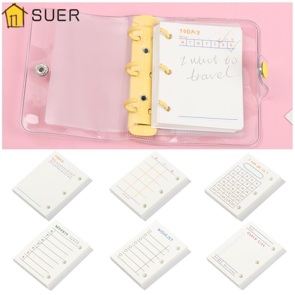 SUENIN Set 60 / 80 Tấm Giấy Bìa Sổ Nhật Ký Có Thể Nạp Lại