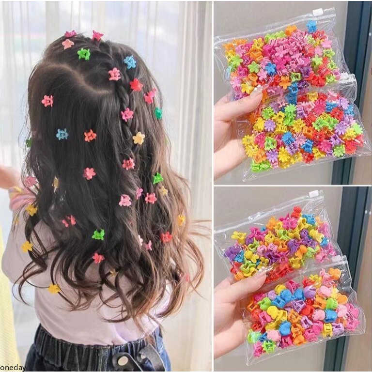 Set 40 Kẹp Tóc mini Nhiều Màu Dễ Thương Cho Bé Gái