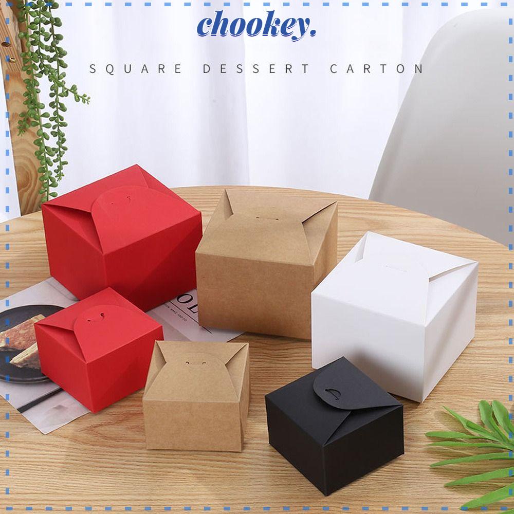 CHOOKEY Túi Giấy Kraft Hình Vuông Đựng Kẹo DIY