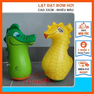Lật đật bơm hơi 33cm, đồ chơi bơm hơi cho bé hình con vật