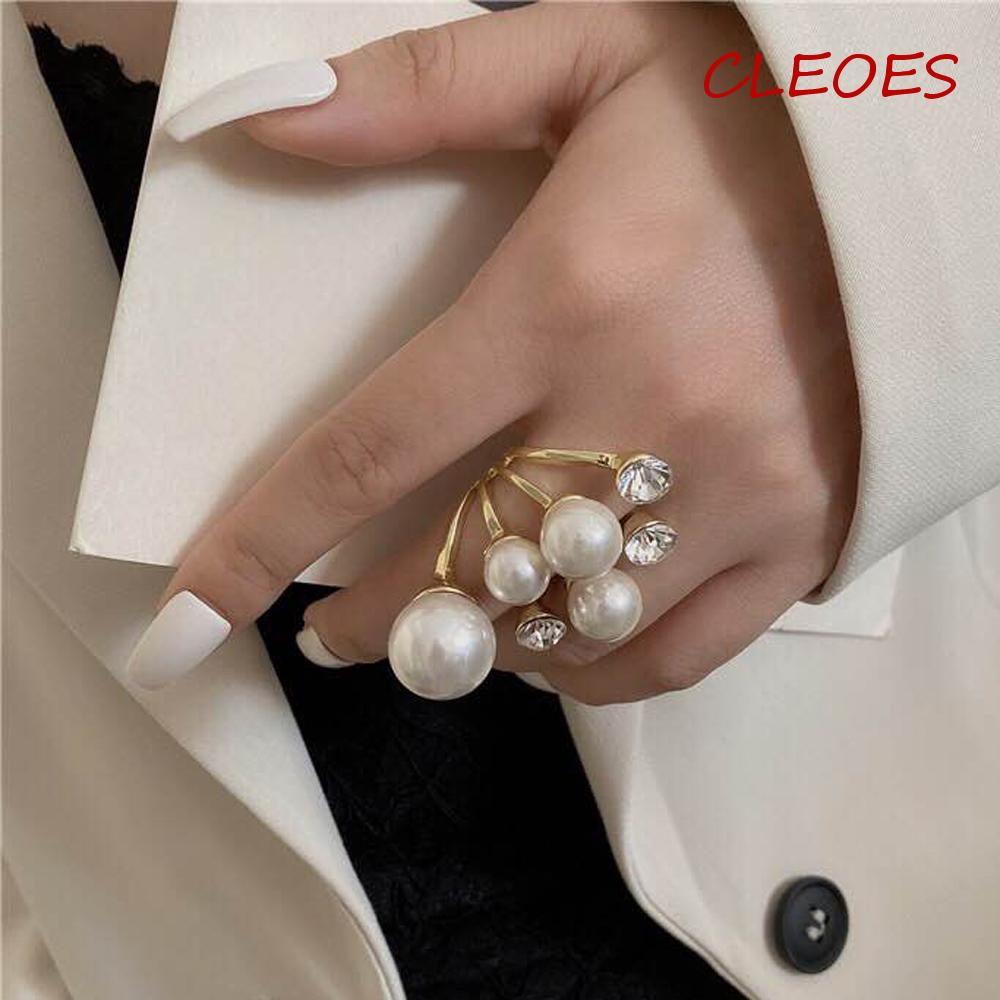 CLEOES Nhẫn Cưới Nhiều Lớp Thiết Kế Tinh Tế Cho Nữ