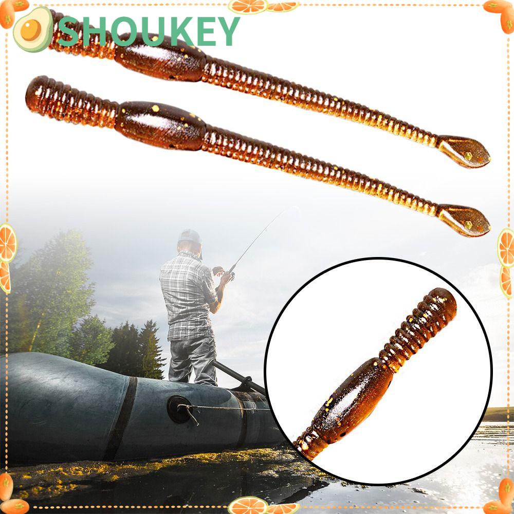 SHOUKEY Set 24 Mồi Câu Cá Giả Hình Giun Đỏ 8cm 1.1g Chuyên Dụng