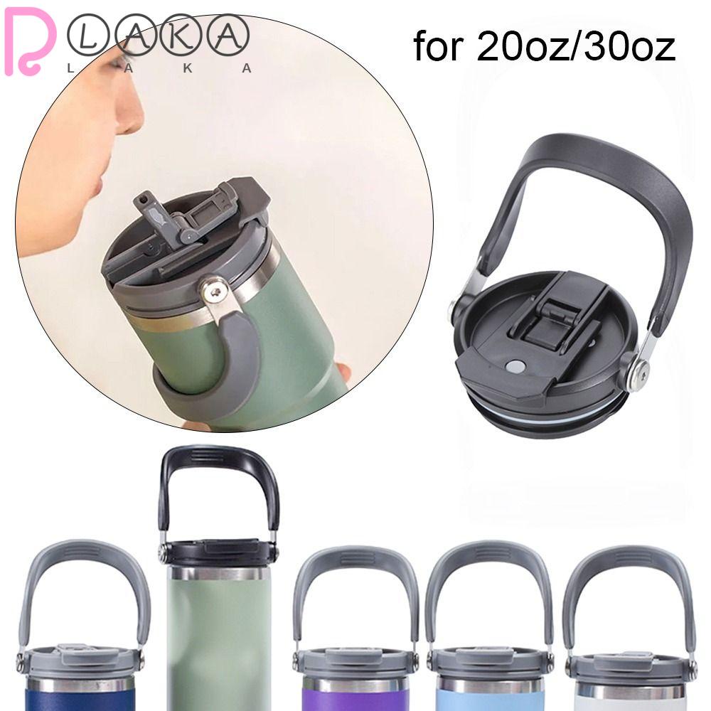 LAKAMIER Nắp Đậy Bình Nước Bằng Nhựa PVC 20oz 30oz Có Ống Hút Chống Tràn Nhiều Màu Sắc