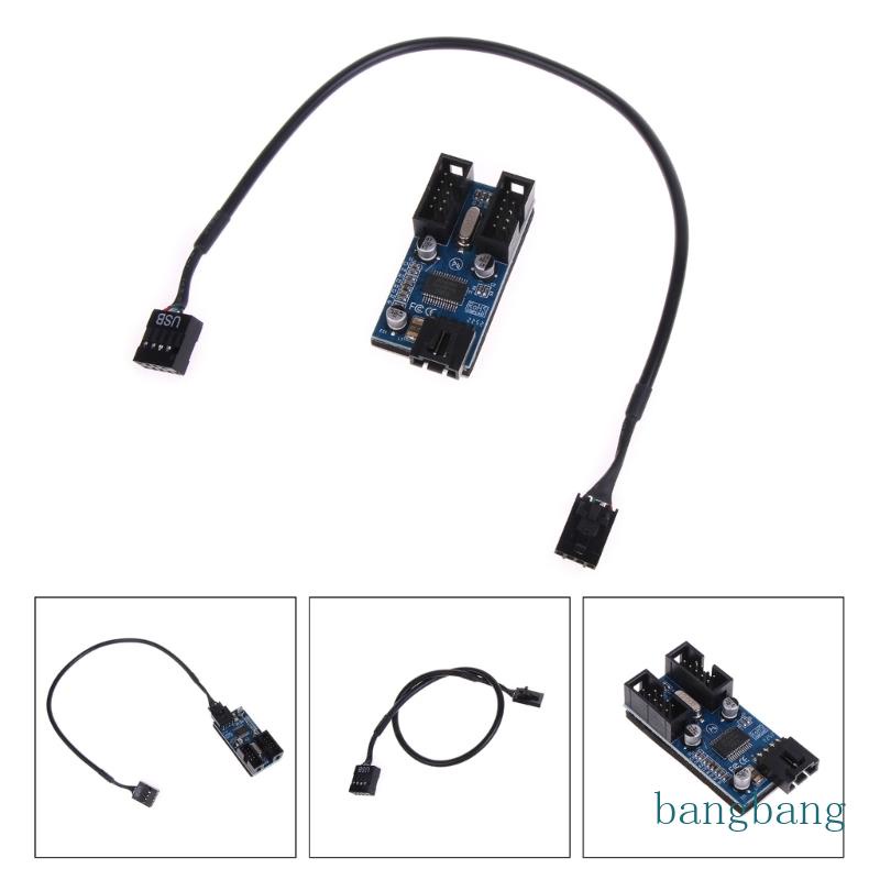 Cáp Nối Dài Bo Mạch Chủ 9pin Chuyển Đổi Từ 1 Sang 2 Cổng 9-Pin USB2 0 Chuyên Dụng