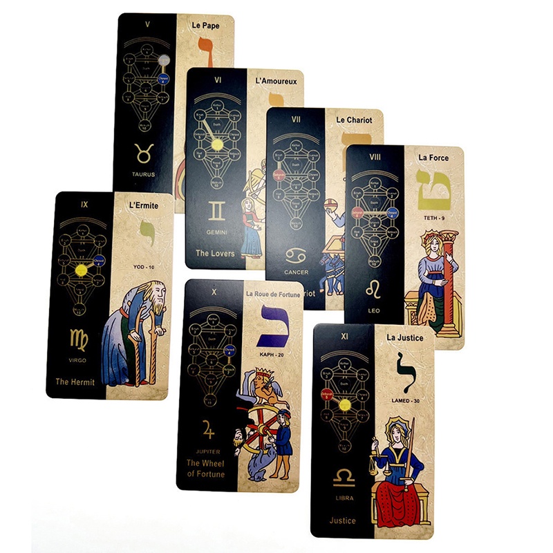 Bộ bài Tarot cổ điển Board Games Deck 5781 Bói toán Tarot Kabbalah Thích hợp cho những người đam mê và người mới bắt đầu