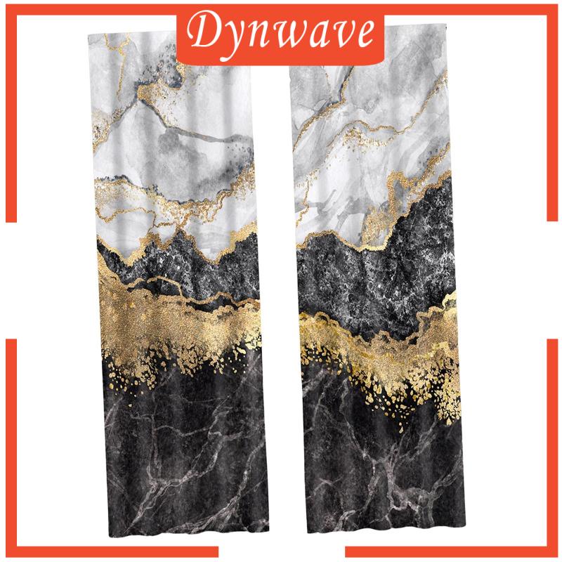 Set 2 Rèm Cửa Họa Tiết Đá Cẩm Thạch Hiện Đại Dành Cho Cửa Sổ / Quán Cà Phê