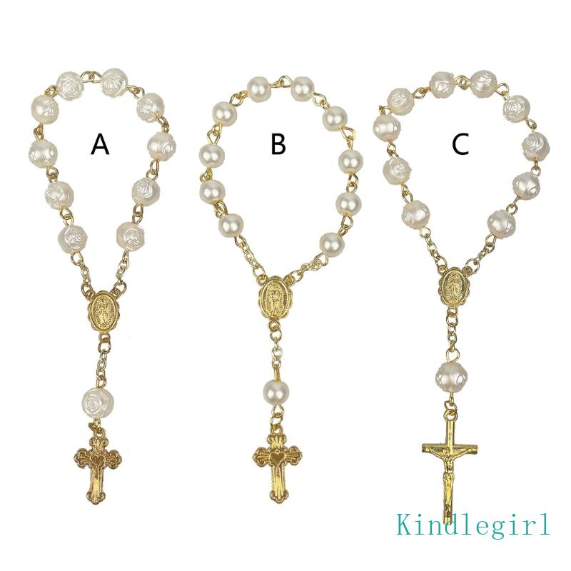 Nhẫn Acrylic Hình Rosaries Baptism Nhỏ Nhắn Xinh Xắn Dành Cho Tiệc Cưới