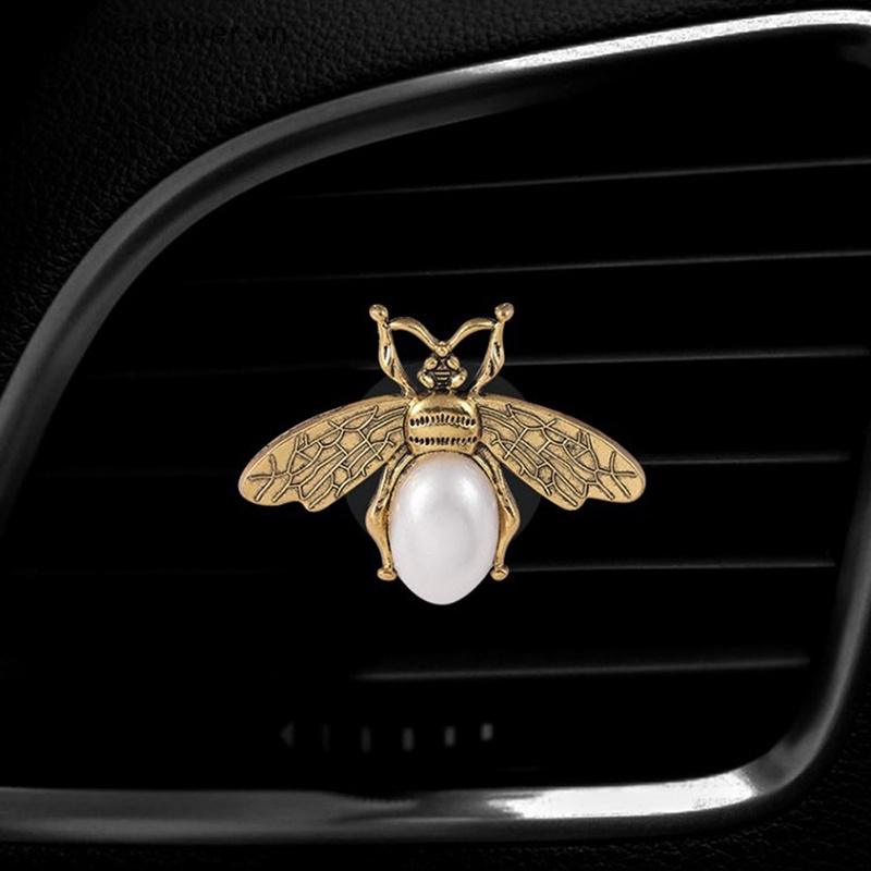 Kẹp Hình Bướm / Chuồn Chuồn Đính Đá Lấp Lánh Trang Trí Lỗ Thông Khí Xe Hơi