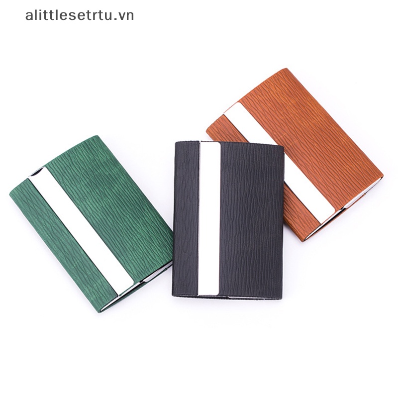 Ví Đựng Thẻ Alittlesetrtu Bằng Da PU + Thép Không Gỉ Tiện Dụng