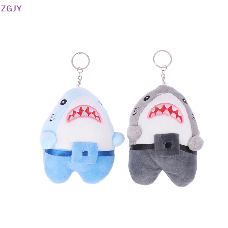 1 Móc Khóa Hình Cá Mập Nhồi Bông Răng To Dễ Thương Mới