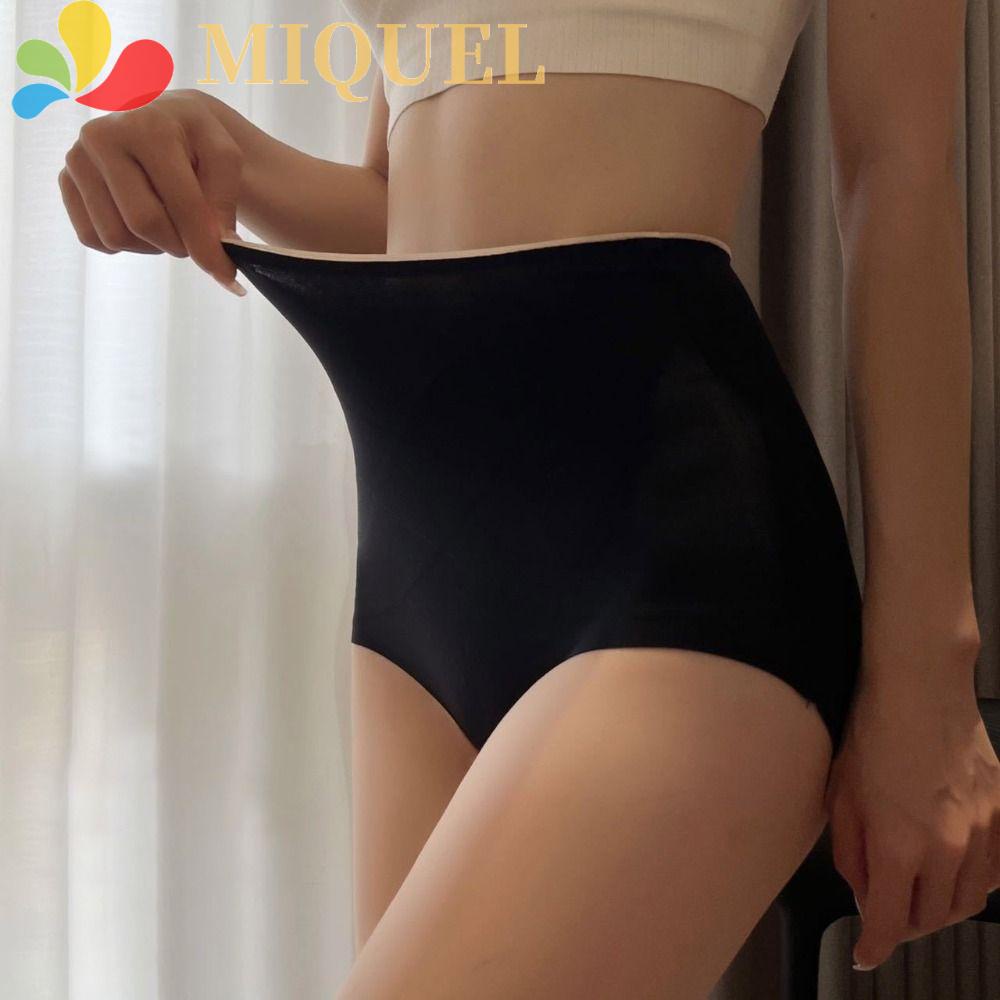MIQUEL Quần Lót Thể Thao Mềm Mại Không Đường May Màu Đen Mượt Mà Kiềm Dầu Bụng Cho Nữ