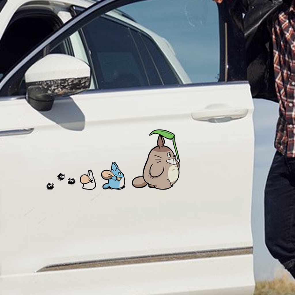 Miếng Dán Phản Quang Họa Tiết Hoạt Hình Vui Nhộn Trang Trí Thân Xe Hơi