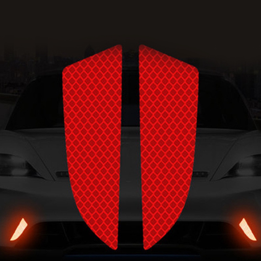 Bộ 2 Miếng Dán Phản Quang Tự Dính Chống Va Chạm Chống Thấm Nước Trang Trí Xe Hơi