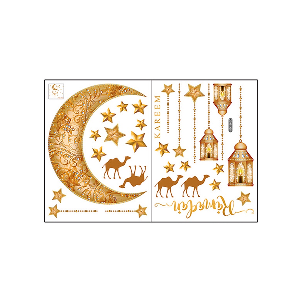 (Bất Ngờ) Bộ 2 Đề Can Dán Tường Tự Dính Họa Tiết Tinh Tế Trang Trí Lễ Hội Đông Nam