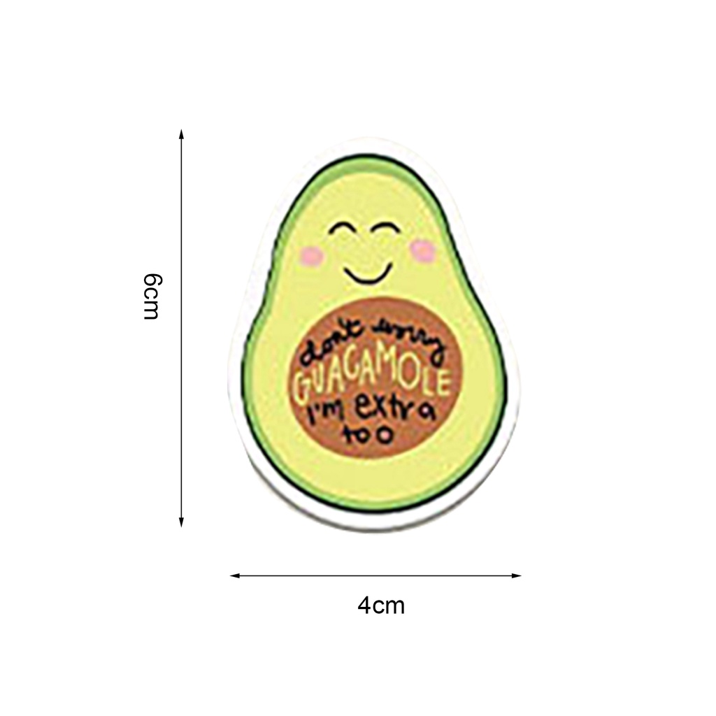 Set 50 Miếng Dán PVC Họa Tiết Trái Cây Hoạt Hình Vui Nhộn Trang Trí Vali / Máy Tính