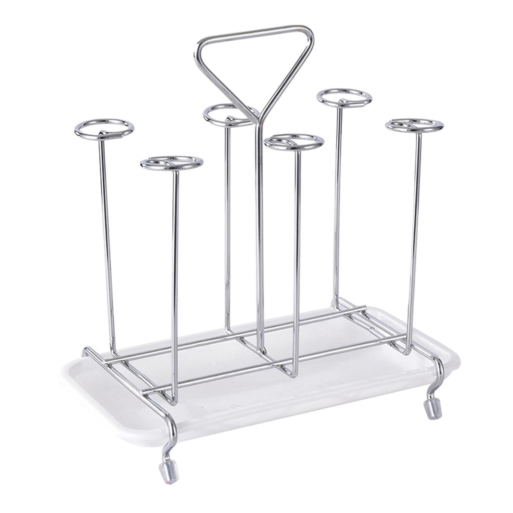 Giá Sắt 6 Móc Treo Cốc Thủy Tinh Sang Trọng Sắp Xếp Gọn Gàng Cho Nhà Bếp