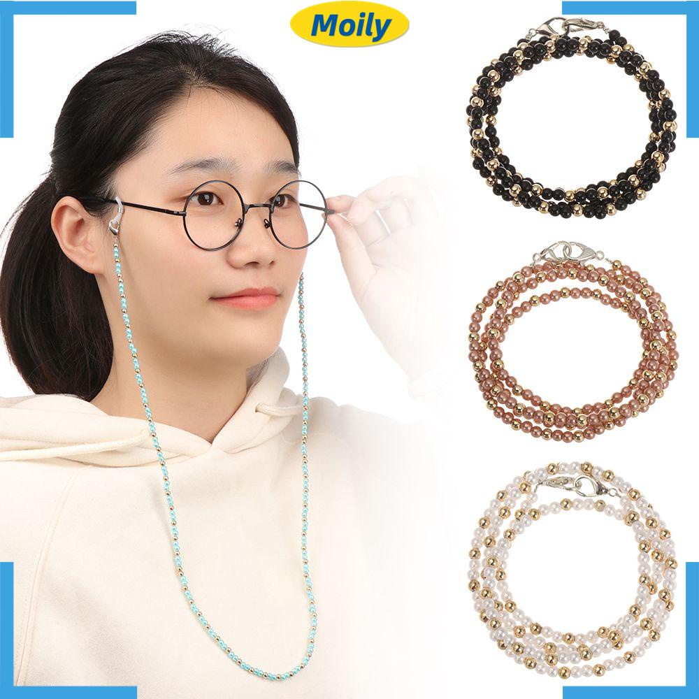 MOILYVN Dây Đeo Mắt Kính Chống Thất Lạc Bằng Acrylic Cho Nam &amp; Nữ Giá Đỡ