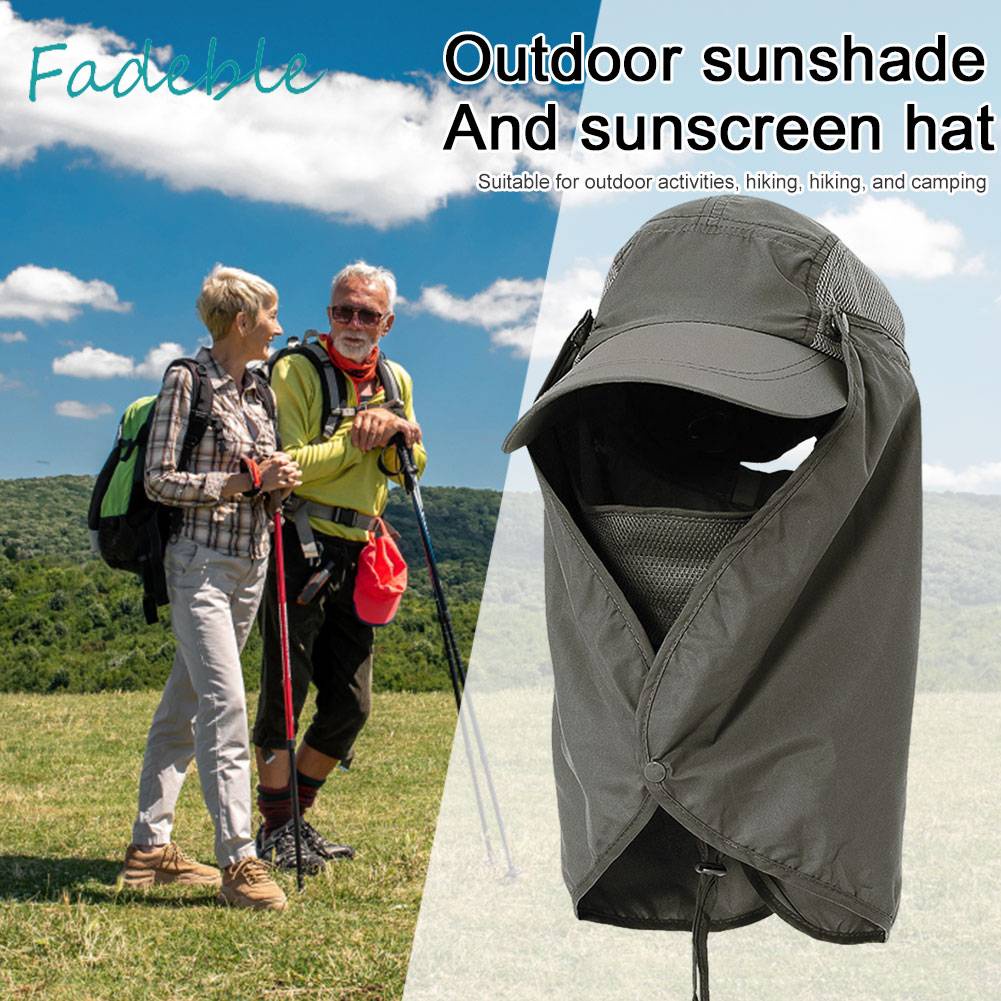 Mũ Lưỡi Trai Có Tấm Chắn Bảo Vệ Mặt Và Cổ Chống Gió Thoáng Khí Dành Cho Nam Nữ