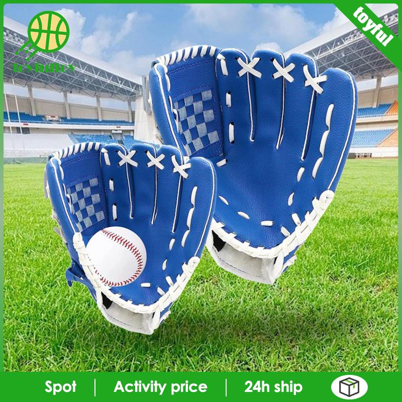 Set 2 Găng Tay Bóng Chày Dày Dặn Kèm Bóng Chày Dễ Vỡ