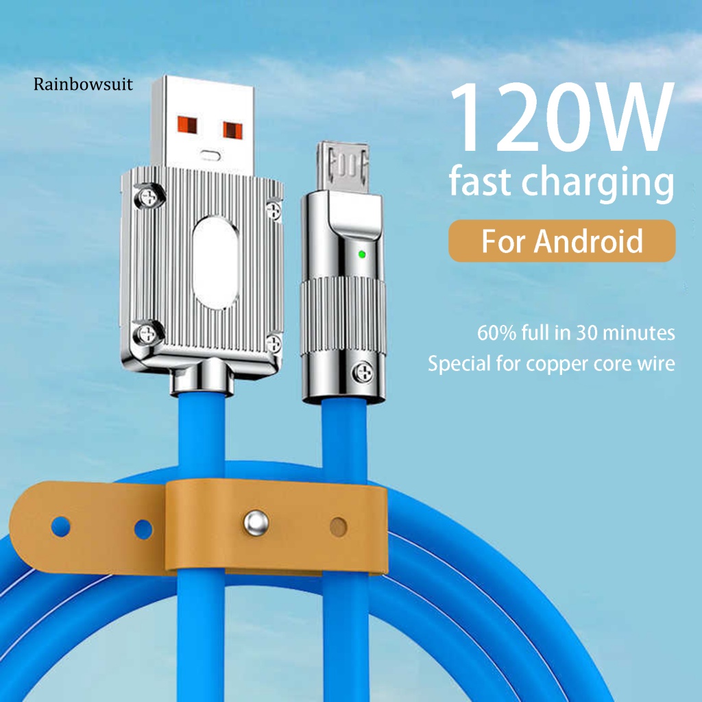 Dây Cáp Sạc Nhanh 6A 120W Mềm Mại Dành Cho Android