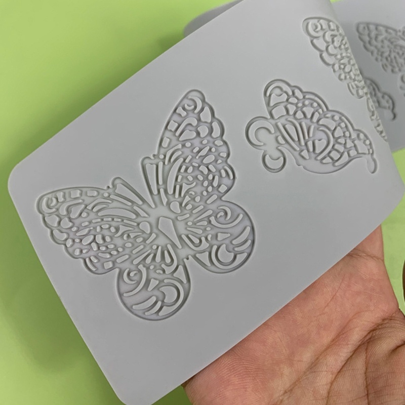 Khuôn Silicone Làm Bánh Hình Bướm Dập Nổi Có Thể Tái Sử Dụng