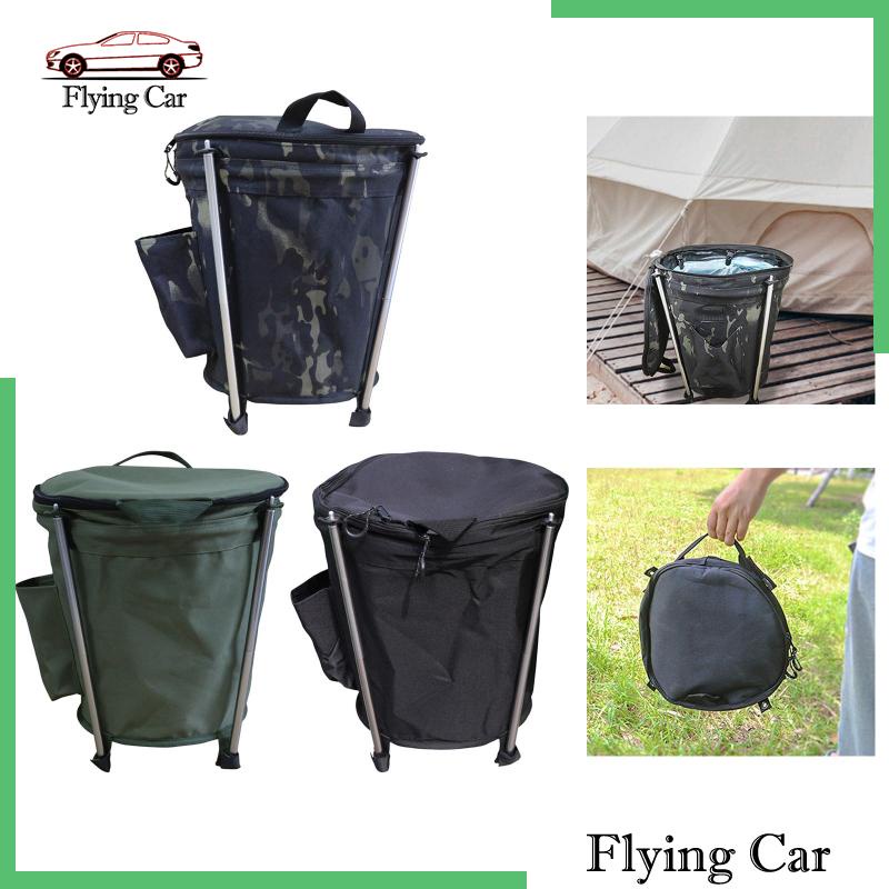 Túi Đựng Rác 20L Có Nắp Khóa Kéo Có Thể Gấp Gọn Tiện Dụng Mang Theo Du Lịch / Cắm Trại