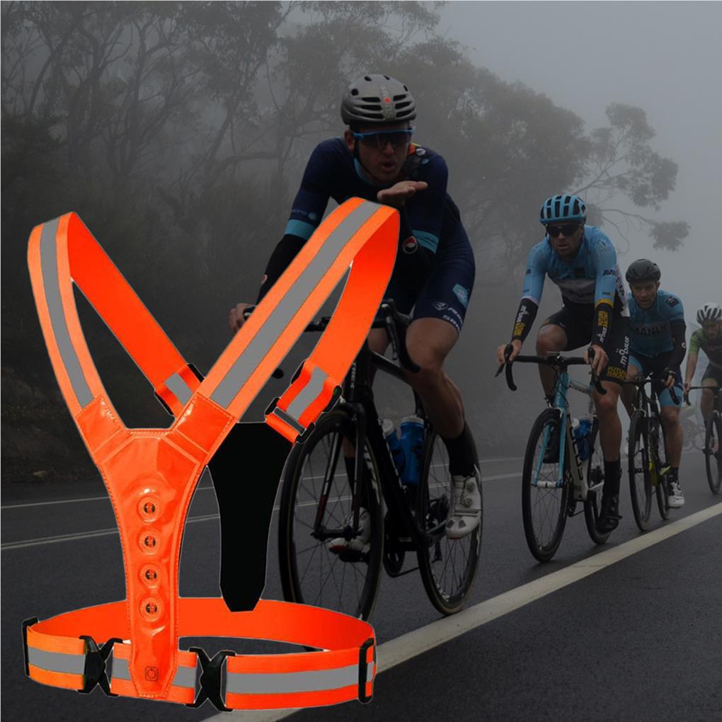 Áo Bảo Hộ Thể Thao Không Tay Có Đèn LED 8 Bóng Chất Lượng Cao