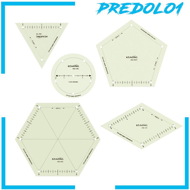 Set 5 Thước Đo Lường Bằng Sắt Nhiều Hình Dạng Chuyên Dụng Cho May Vá DIY