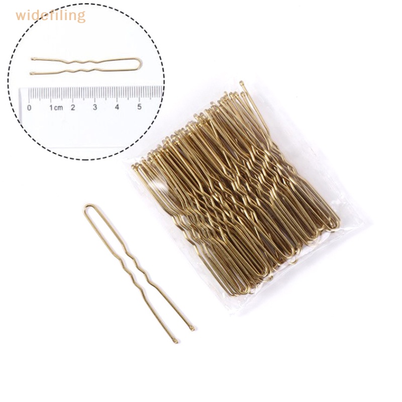 Set 50 Kẹp Tóc Chữ U Màu Vàng Kim Tạo Kiểu Tóc Thời Trang Cho Nữ