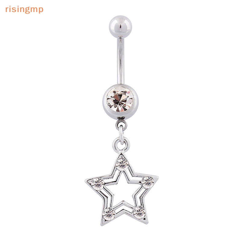 Khuyên Rốn Bằng Thép Không Gỉ Đính Đá Hình Ngôi Sao Thời Trang Cho Nữ