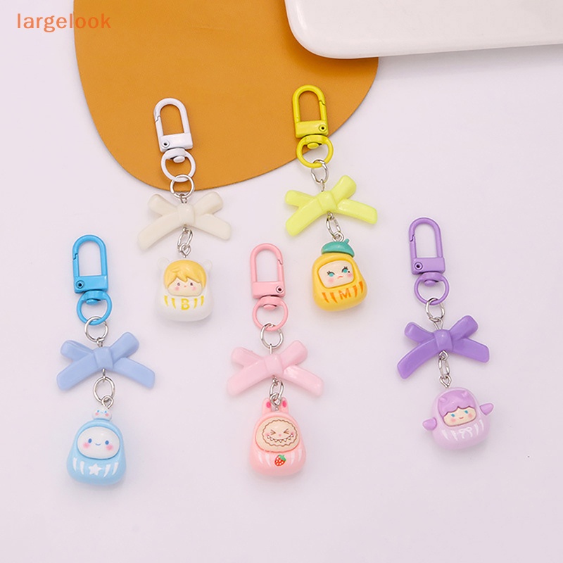 Móc Khóa Hình Búp Bê Hoạt Hình 3D Bằng Nhựa Resin Dễ Thương