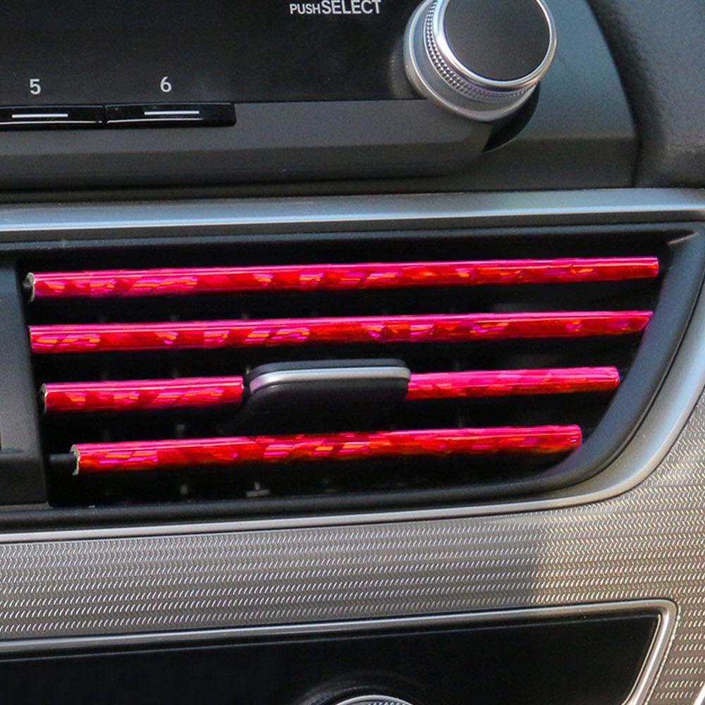 SUYO Dải Trang Trí Lỗ Thông Gió Xe Hơi Hình Chữ U Mạ Điện Nhiều Màu Sắc