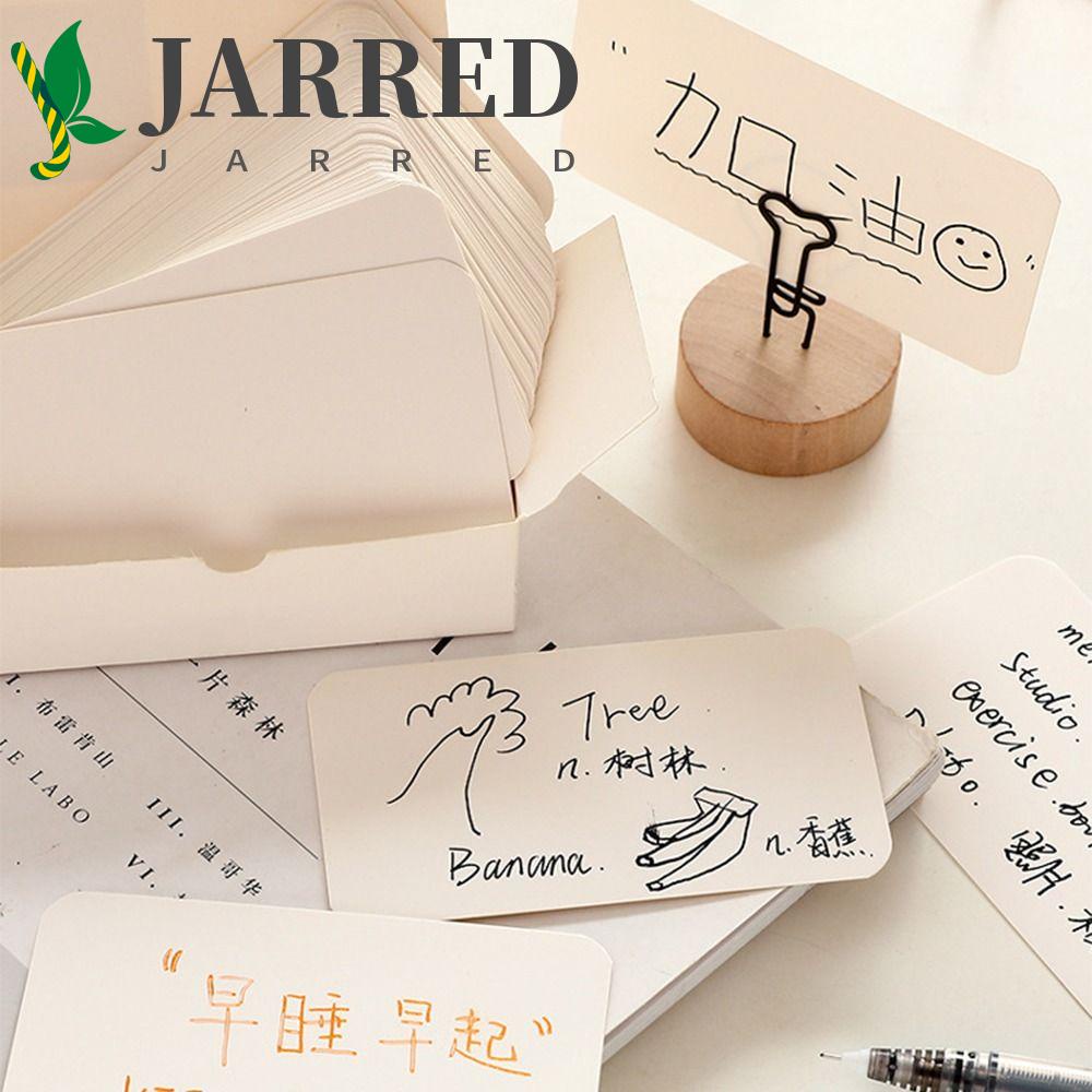 JARRED Set 100 Tấm Thẻ Ghi Chú Dùng Trang Trí Lớp Học DIY