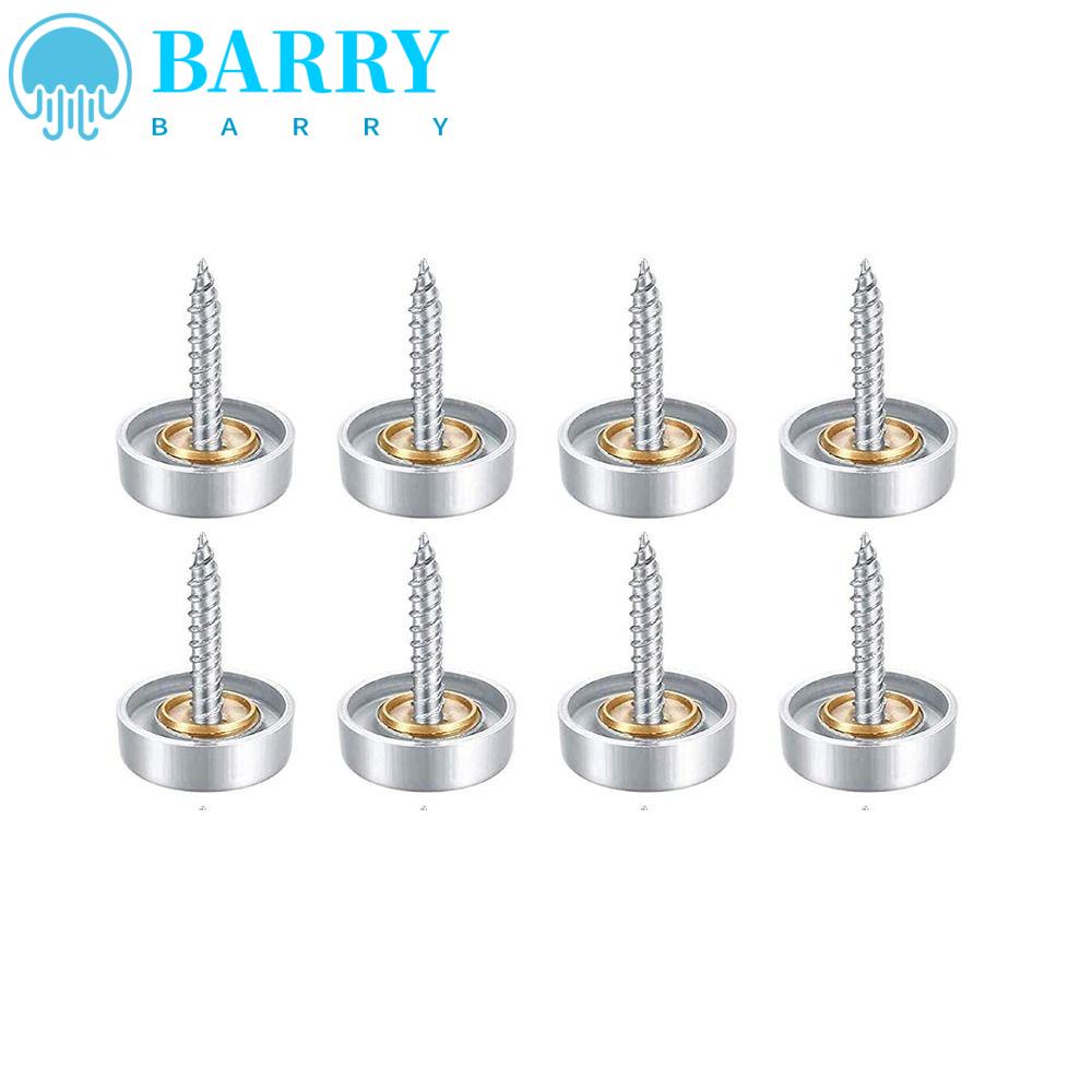 BARRY Bộ 8 Ốc Vít Cố Định Gương Trang Trí Nội Thất Kèm Giá Đỡ Bằng Thép Không Gỉ