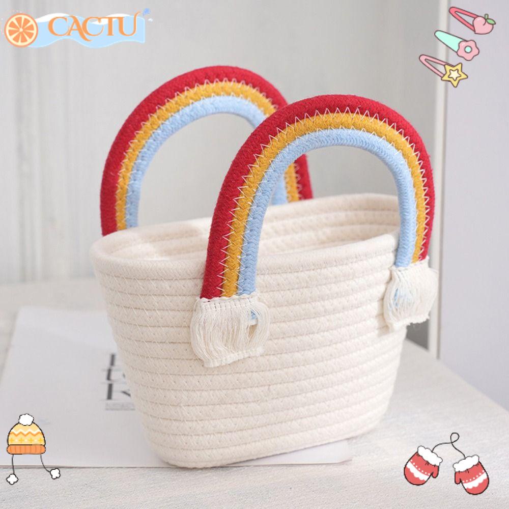CACTU Giỏ Đựng Tiền Xu / Chìa Khóa Bằng Dây Cotton Bện Handmade Độc Đáo Tiện Dụng