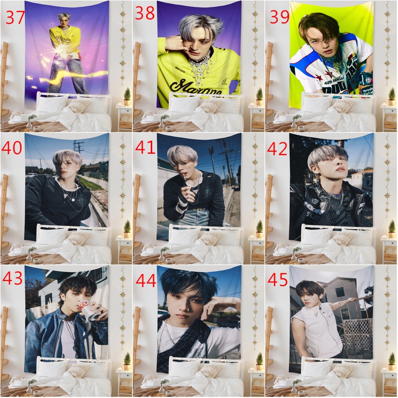 Thảm Polyester Treo Tường Trang Trí Phòng Ngủ Ký Túc Xá In Hình NCT DREAM  Jisung Haechan